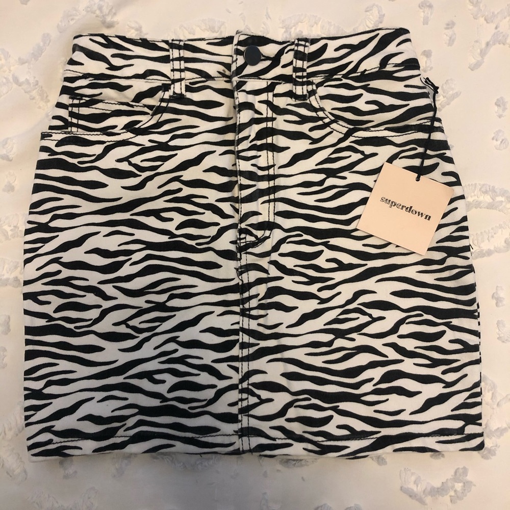 BRAND NEW Superdown Zebra Skirt